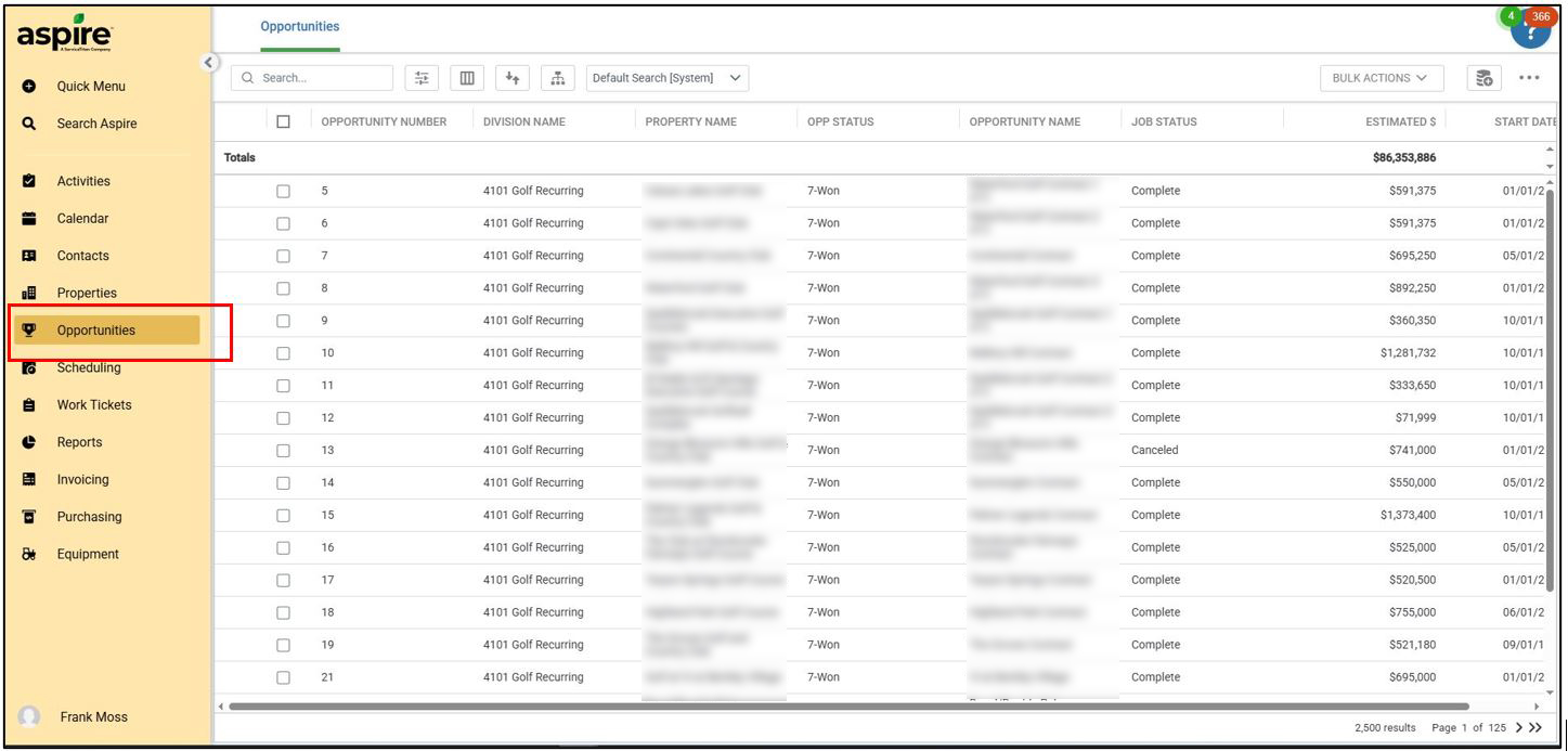 creating opp temp 1