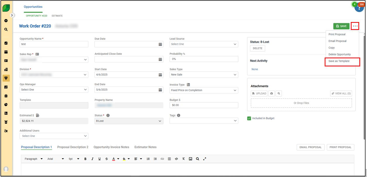 creating opp temp 3