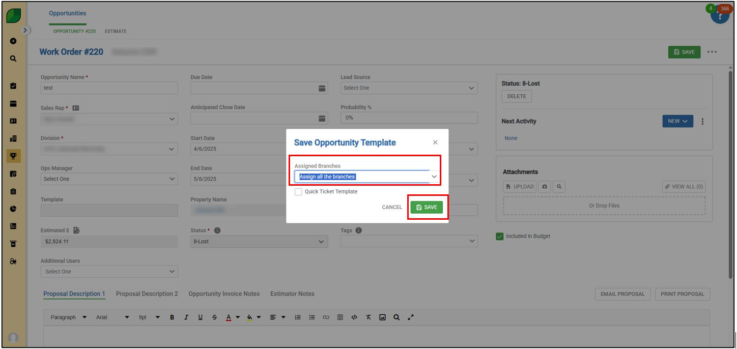 creating opp temp 4